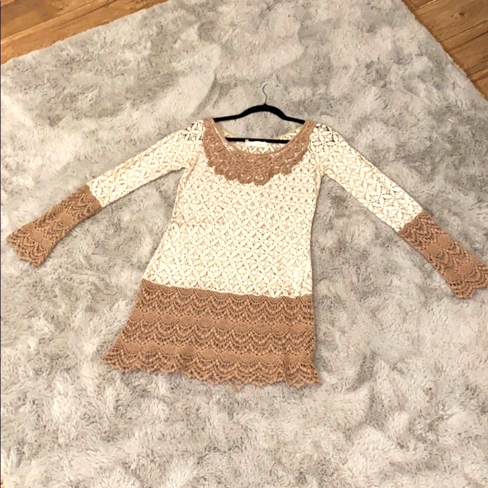 A’REVE beautiful laced tunic long sleeve